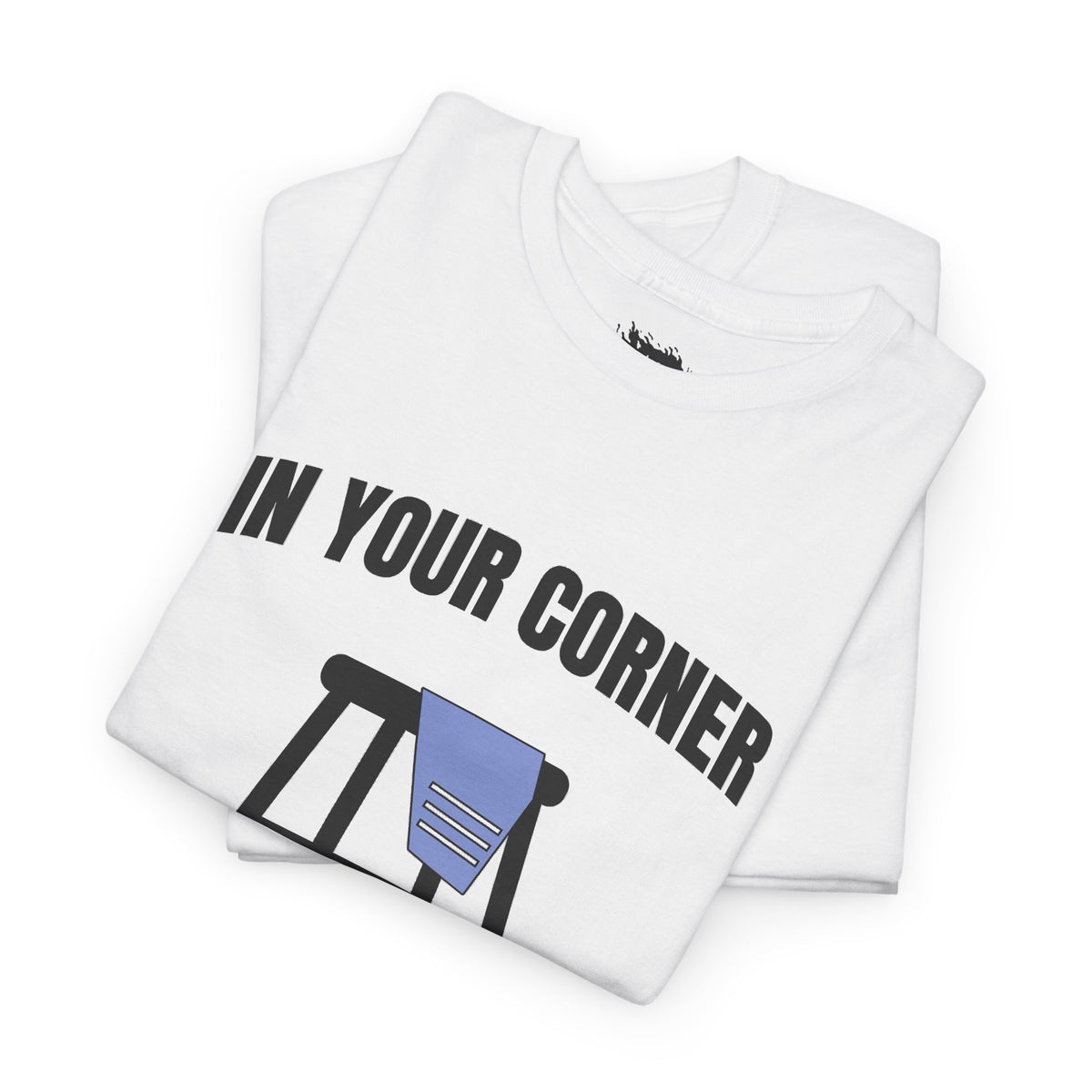 IMA Supporter – In Your Corner – Black/White – Periwinkle Stomach Cancer Awareness Tee